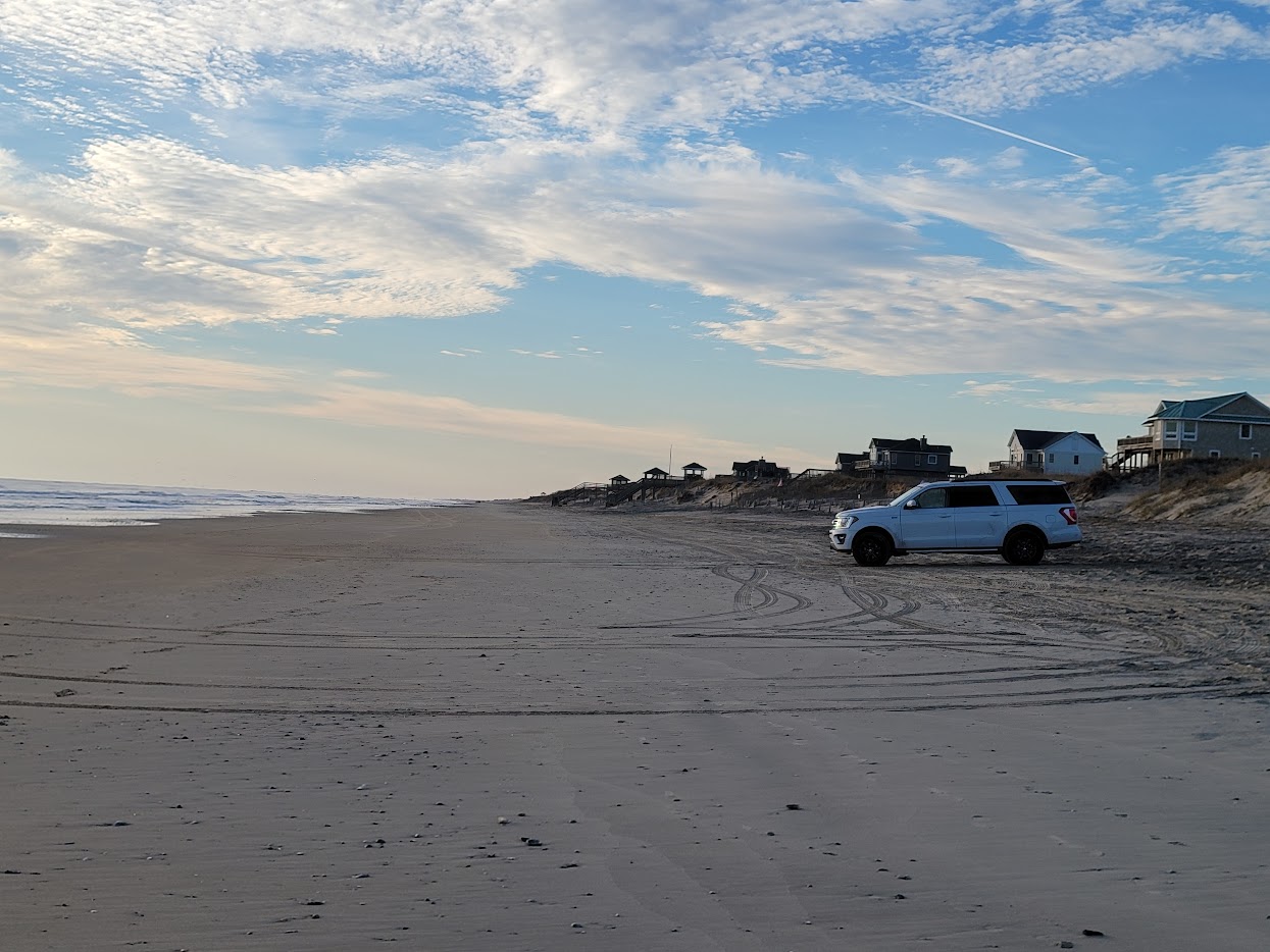 Empty Carova beach in the off-season