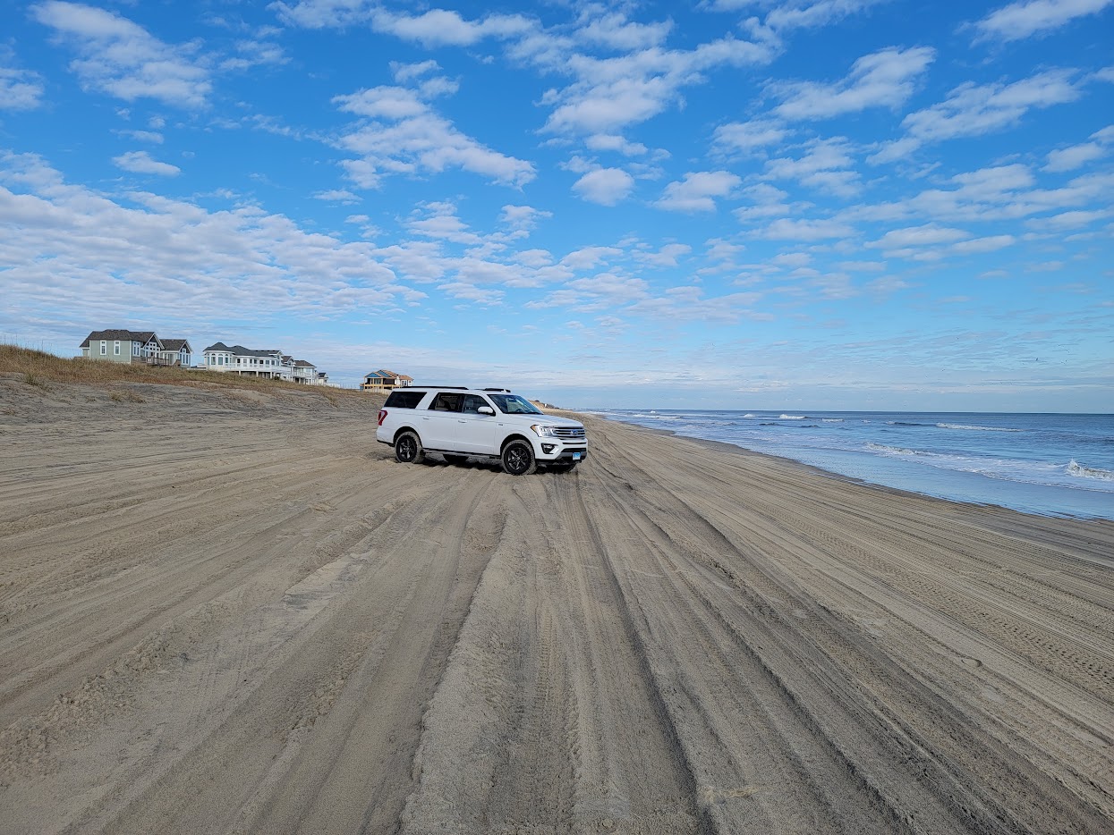Driving on the beach in Carova